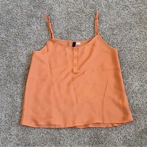H&M women’s orange tank top blouse size 8